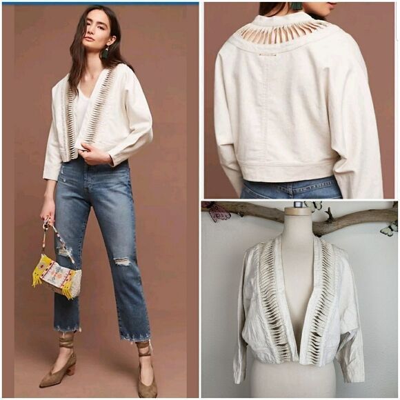 Anthropologie hei hei ladder cropped jacket - Picture 1 of 8